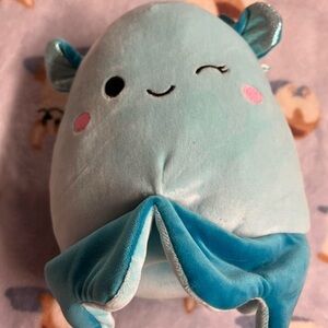 Cute Plush Toy with Blue and Pink Accents